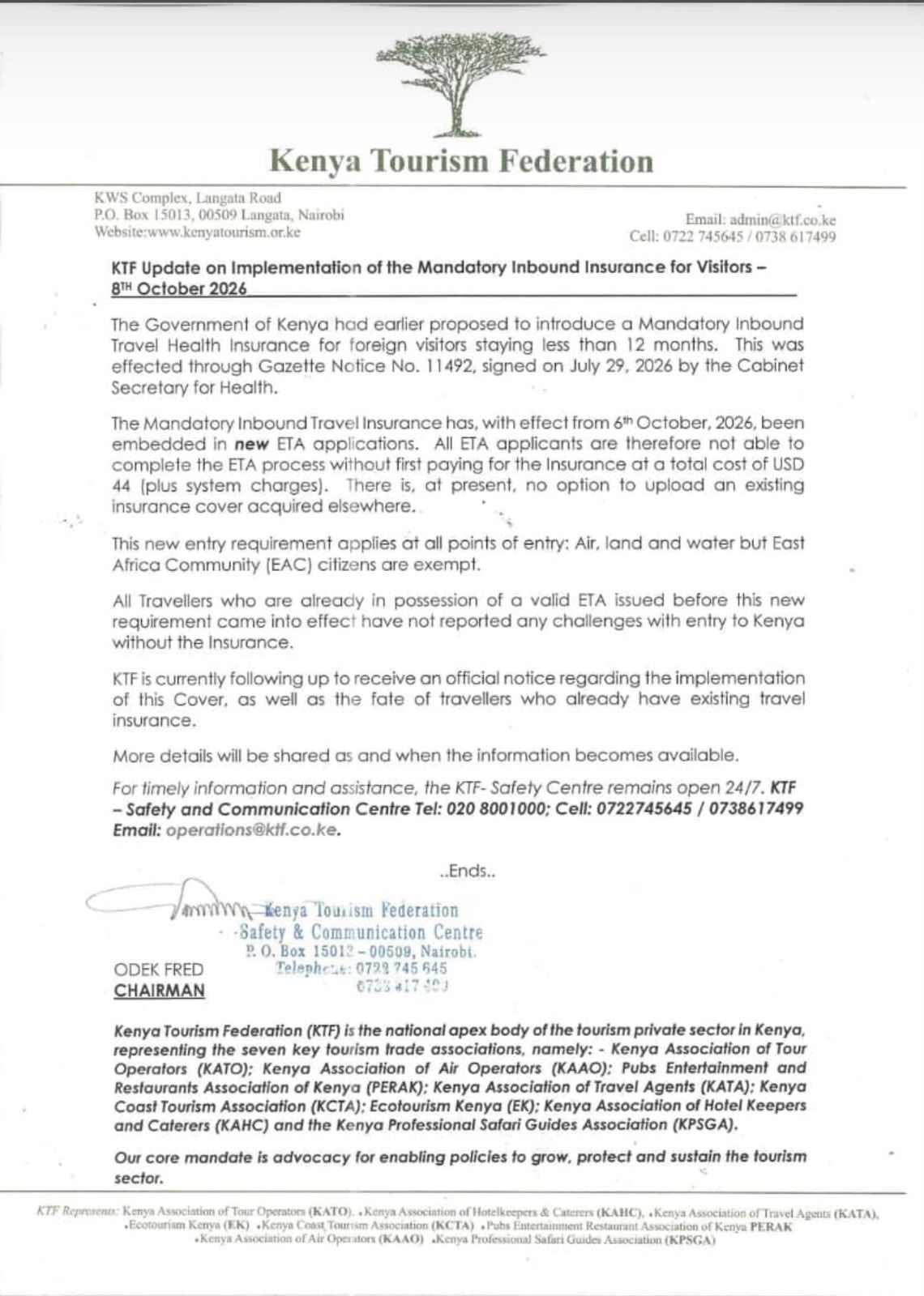 Kenya assicurazione obbligatoria